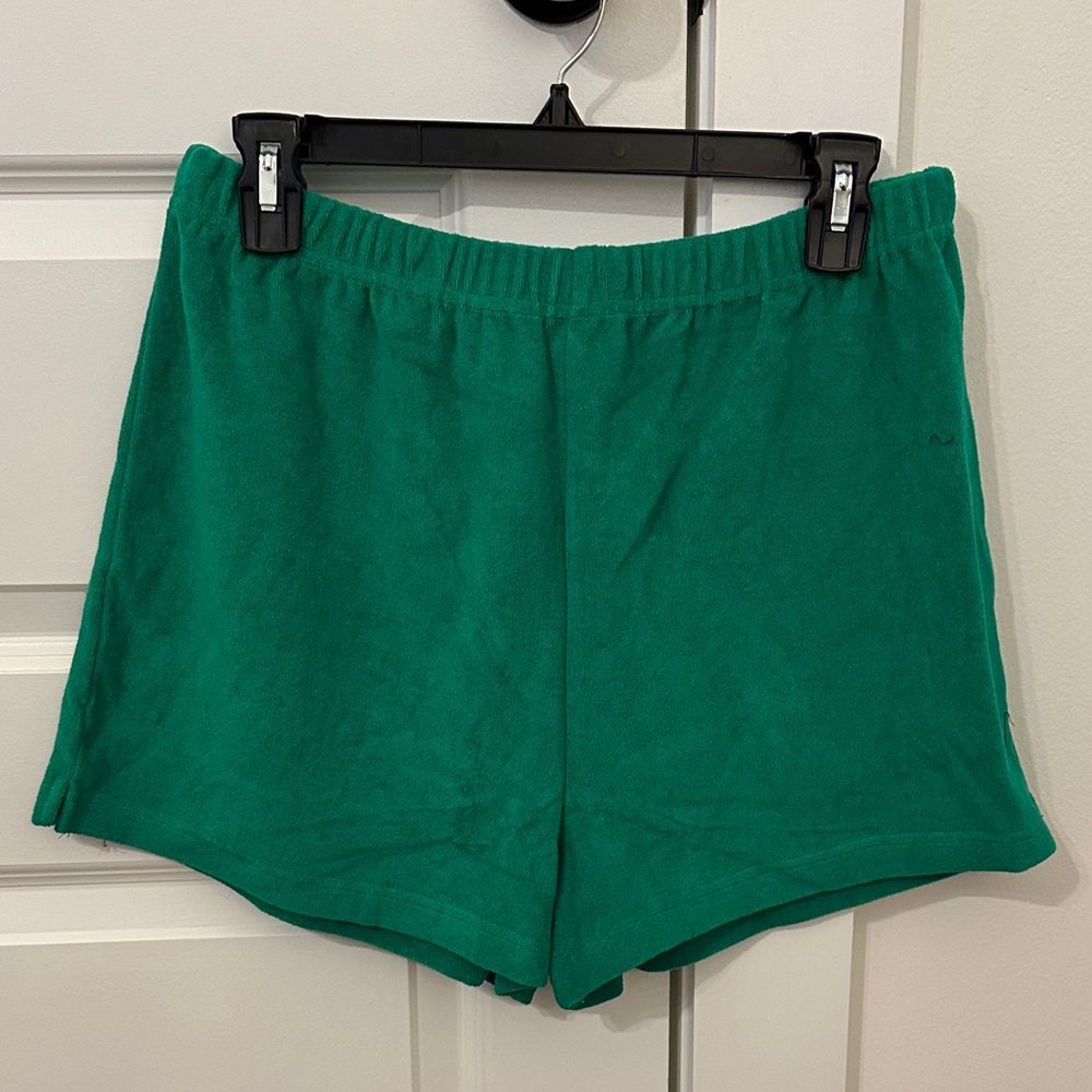 Tuckernuck Green Terry cloth shorts